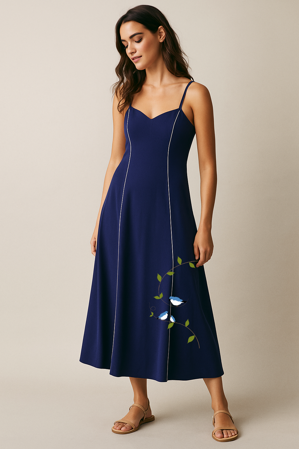 Natural Indigo Handwoven Embroidered Top