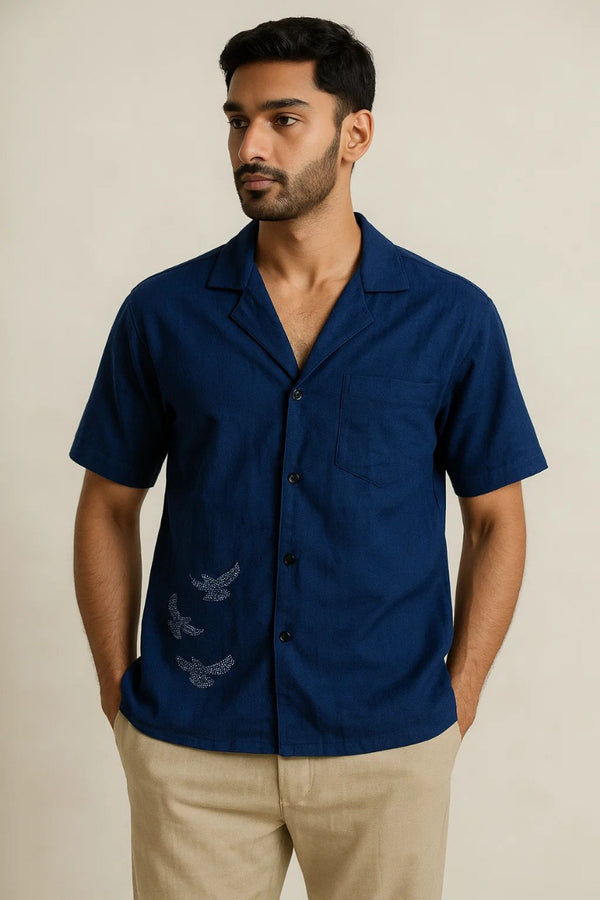 Natural Indigo Handwoven Shirt