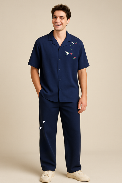 Natural Indigo Handwoven Relaxed Trousers